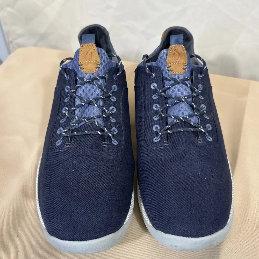 OluKai Nanea Li Mens 14 Navy Blue Sneakers Comfort Walking Casual Shoes EU 47